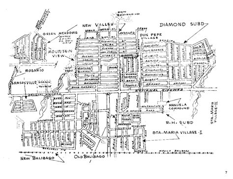 Detailed Road Map of Balibago .